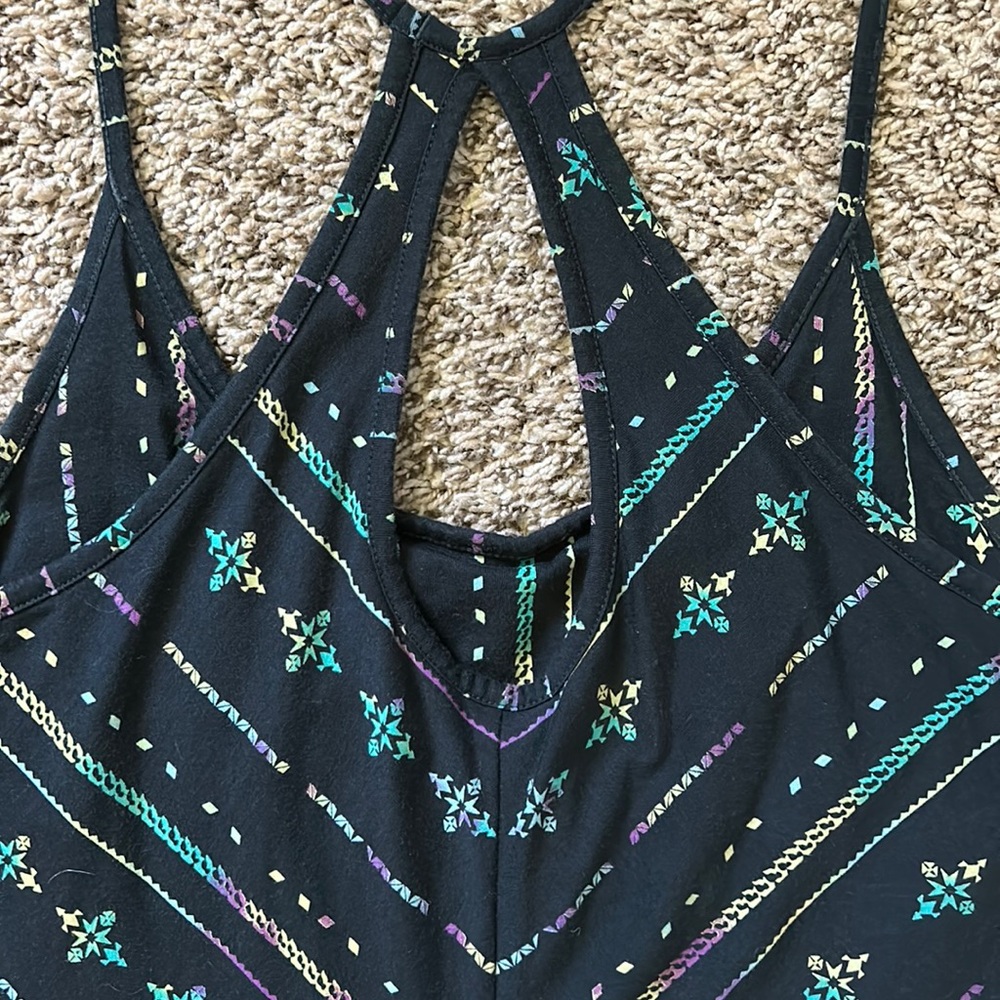 PATAGONIA Spright Dress, Women’s Medium, Black w/ Multicolor Print - Picture 3 of 8
